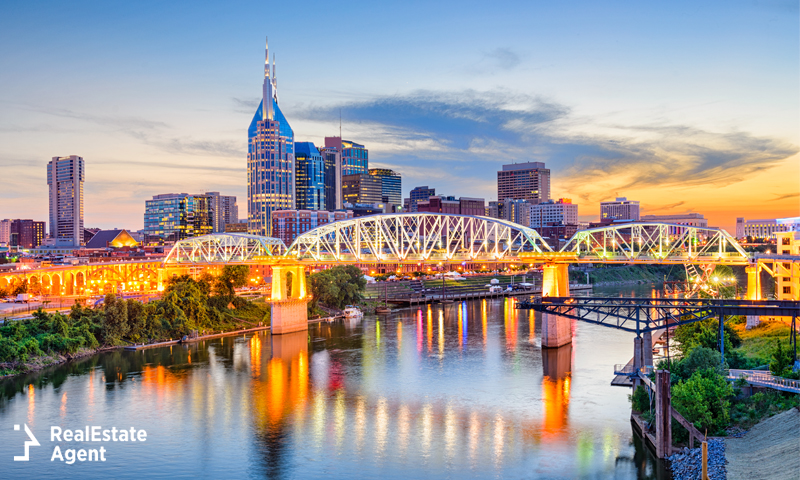 beautiful view of the city of Nashville Tennessee