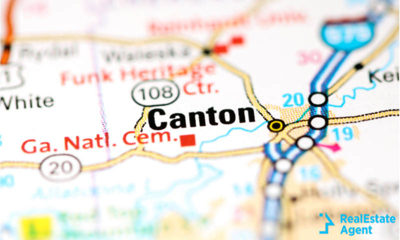 canton georgia map