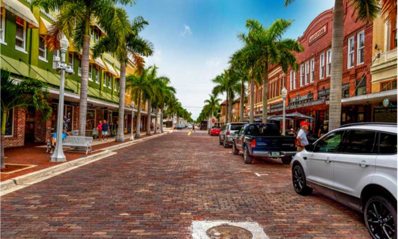 beautiful street in florida usa