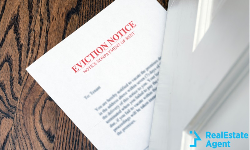 eviction-notice on hardwood floor
