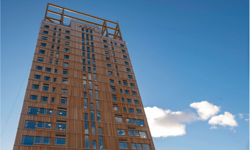 front worlds tallest wooden building wood