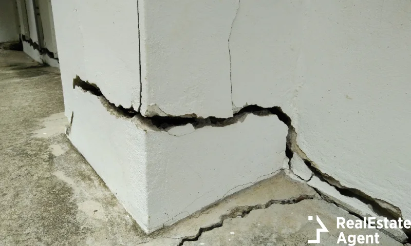 cracked concrete building floor