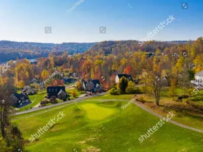 aerial drone panorama single family