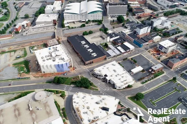 aerial view of construction