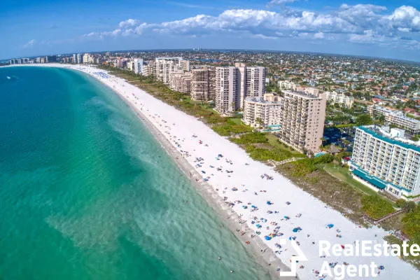 aerial view of marco island tourists