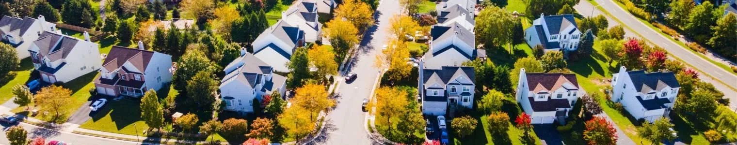 autumn panorama aerial view