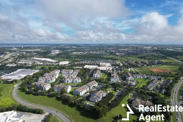 birds eye view cityscape