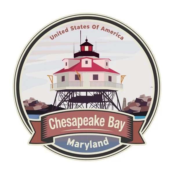 chesapeake bay maryland vector illustration