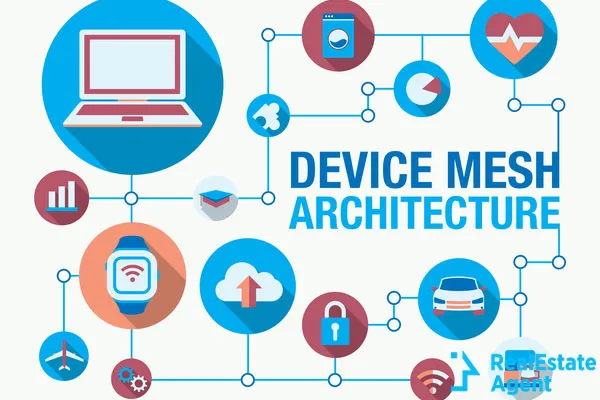 device mesh architecture vector illustration