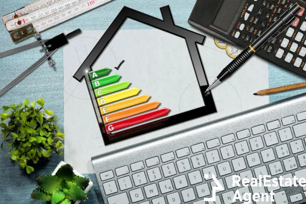 energy efficiency rating graph on desk