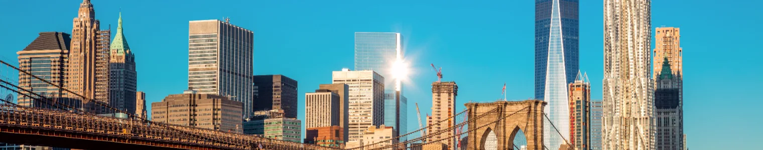 famous skyline new york city view