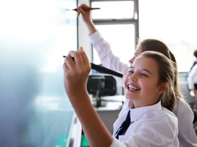 female school wearing uniform