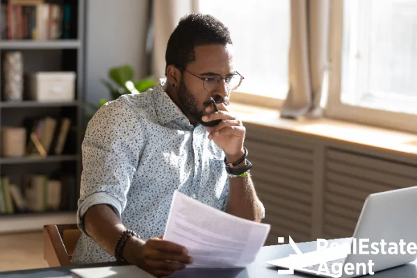 focused serious american businessman