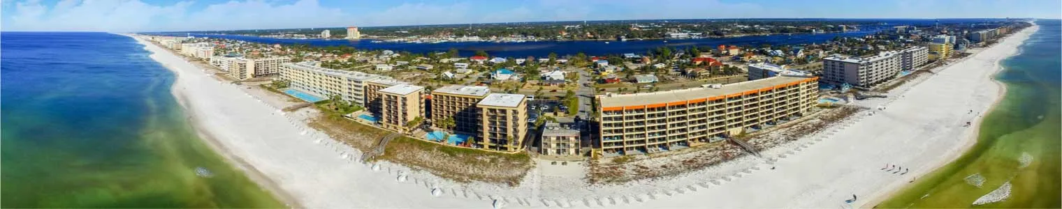 fort walton beach aerial view sunset