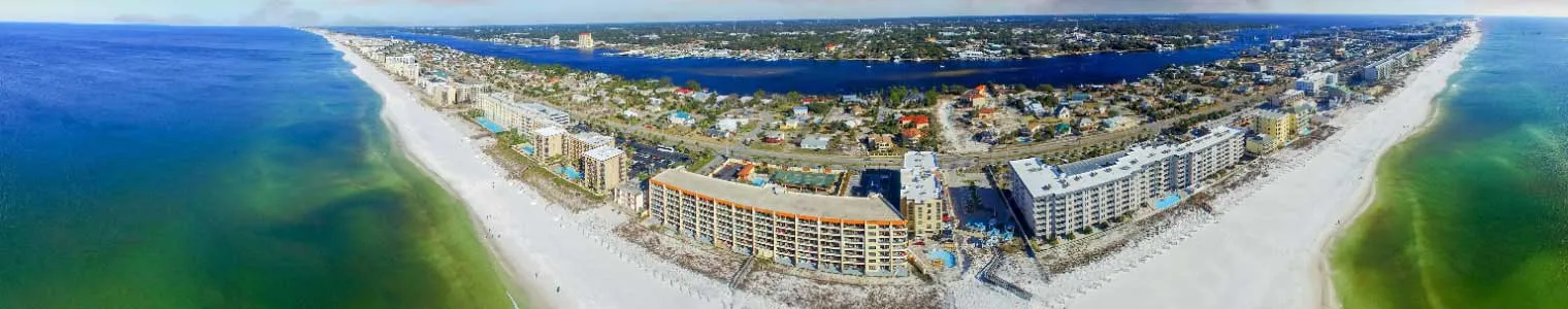 for walton beach aerial view