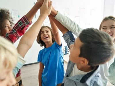 happy diverse kids junior school