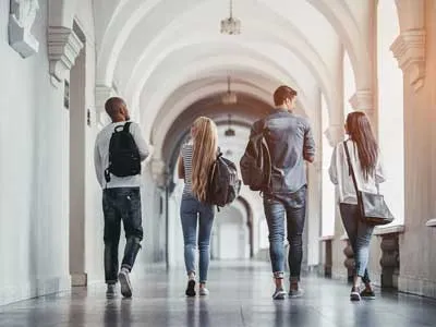 a group of teenagers going to highschool