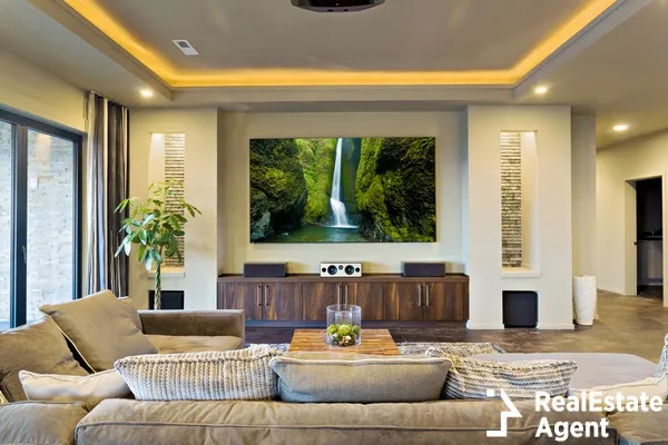 home theater in a luxury house