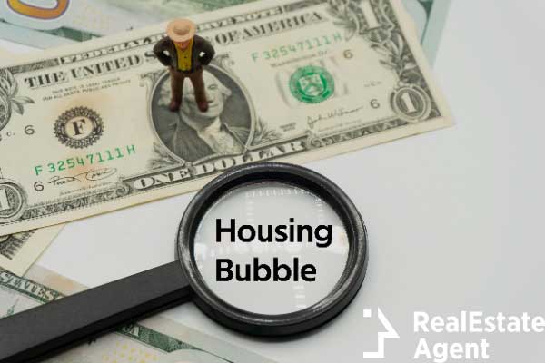 housing bubble glass showing