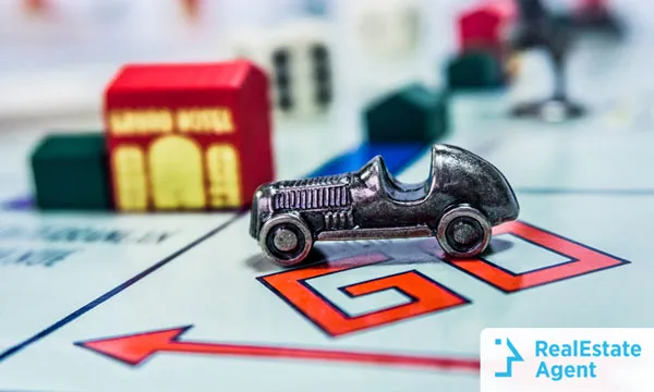 How to buy a house quickly race with a monopoly car on a real estate board