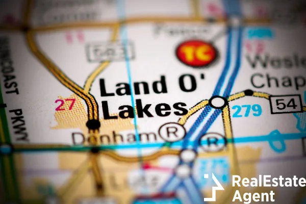 land o lakes florida usa map