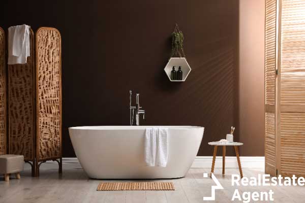 modern ceramic bathtub towel
