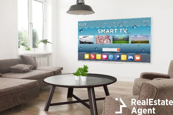 modern panoramic smart tv