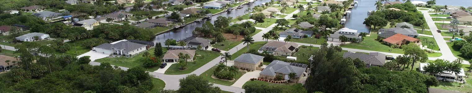 myakka river aerial view from north of gulf cove florida