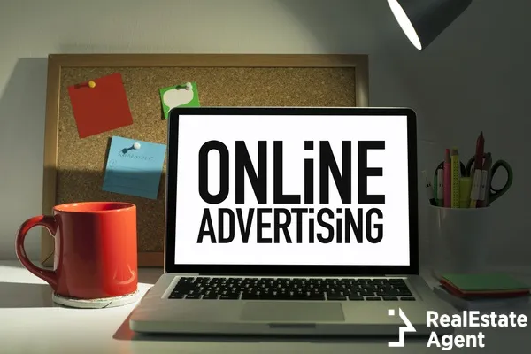 online advertising concept on a laptop