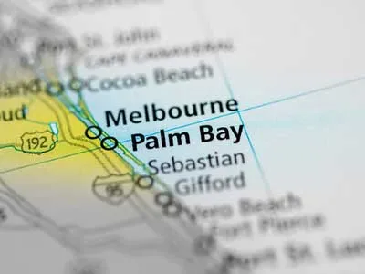 palm bay florida usa map