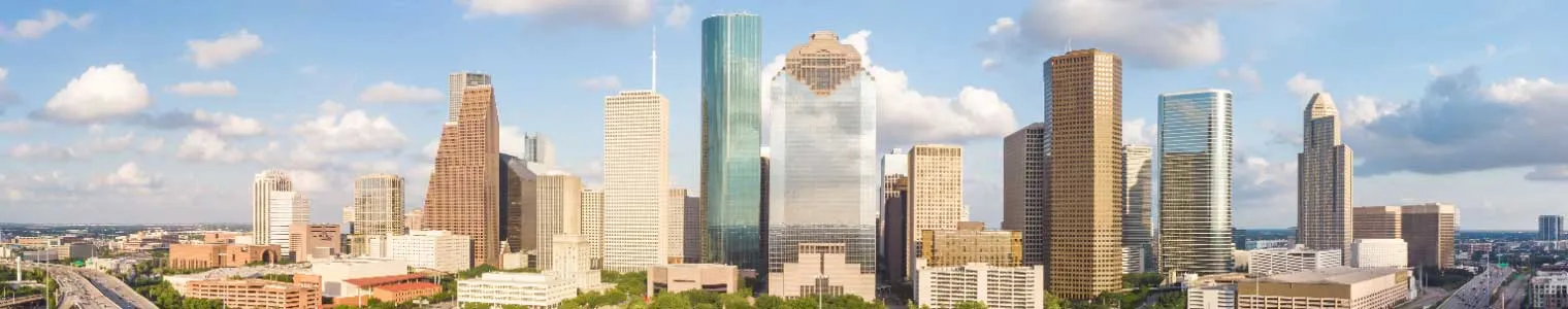 panoramic aerial photo downtown