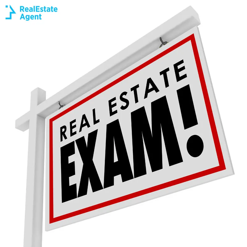 real estate exam sign