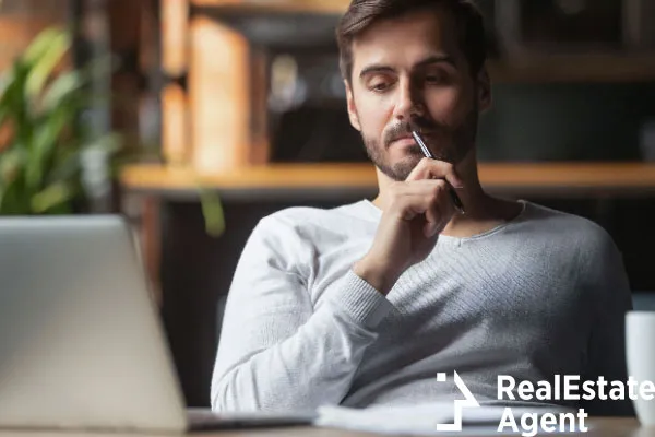 pensive bearded man