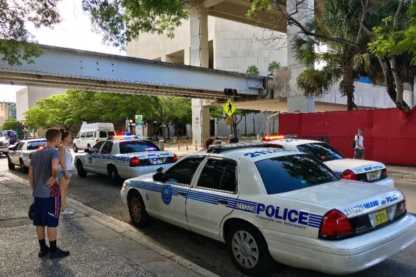 police car in miami