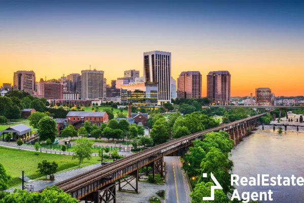 richmond virginia usa downtown skyline view