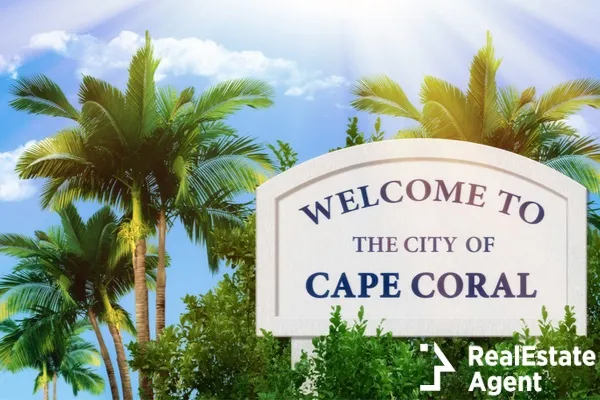 road board welcome to cape coral sign