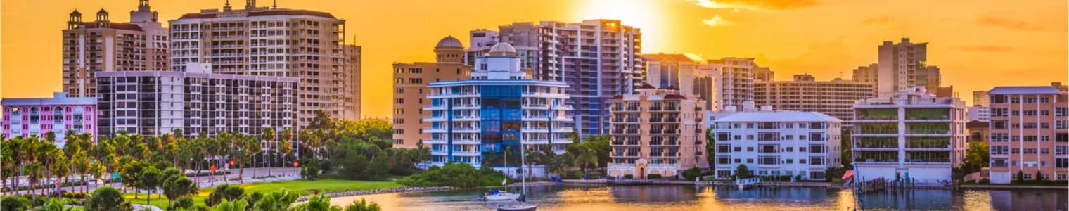 sarasota florida usa downtown skyline map