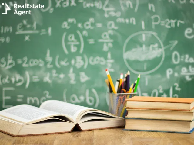 school books on desk