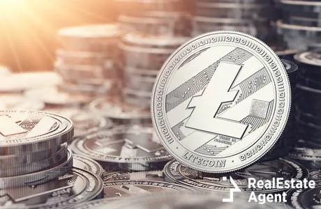 silver litecoin in 3d