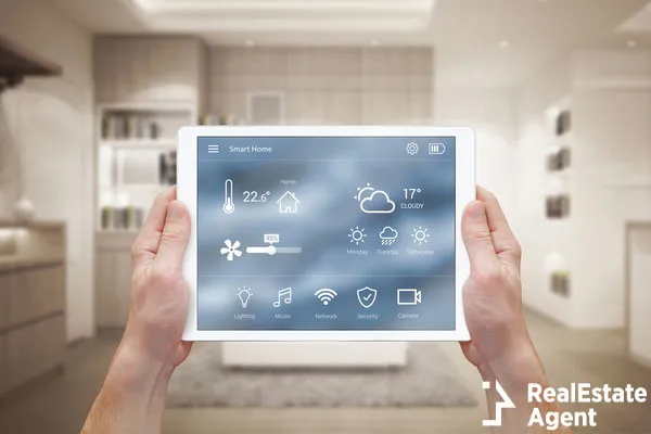 smart home control on tablet