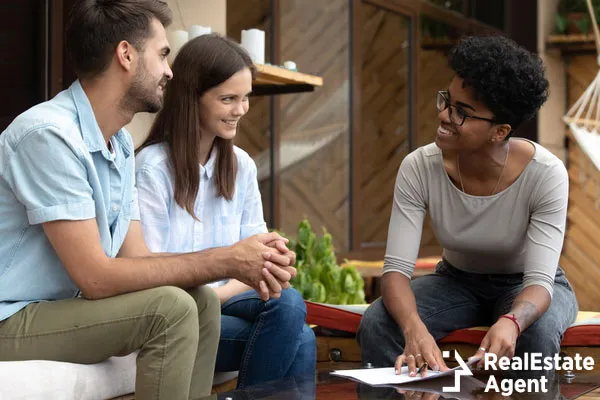 smiling african american female real estate