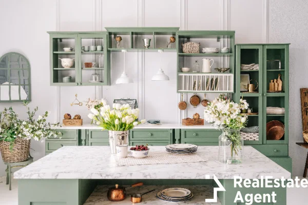 spacious kitchen vintage design