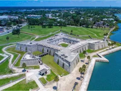 st augustine aerial view fort