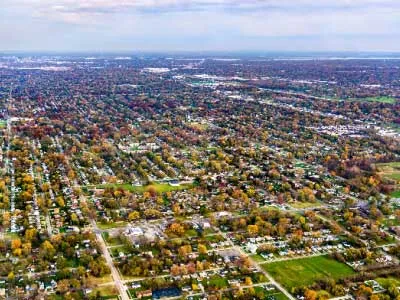 suburban area near detroit