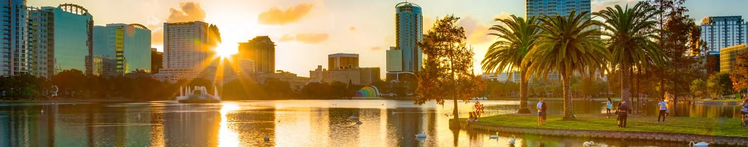 beautiful sunset view in Orlando Florida