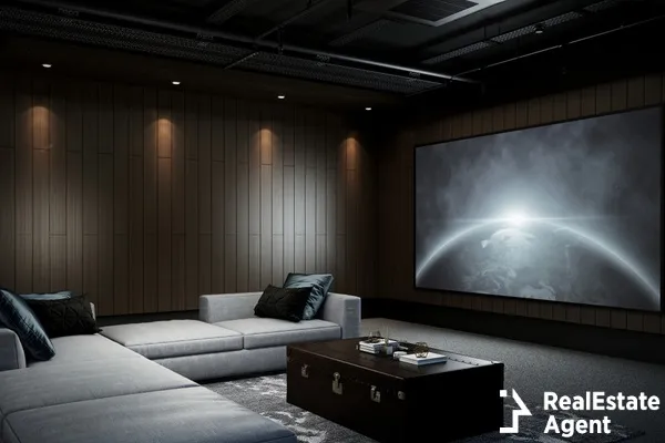 theater room 3d illustration