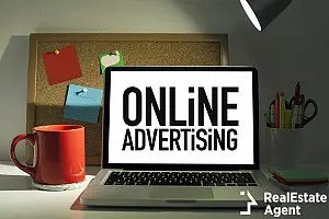 online advertising concept on a laptop