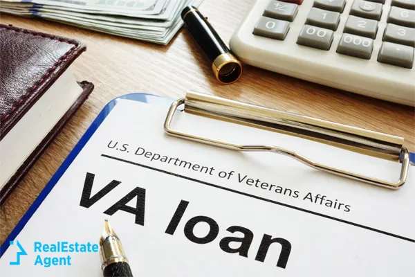 VA Loan application on clipboard