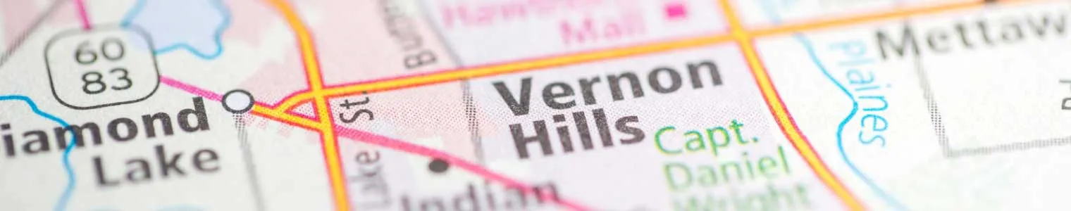 vernon hills illinois usa map