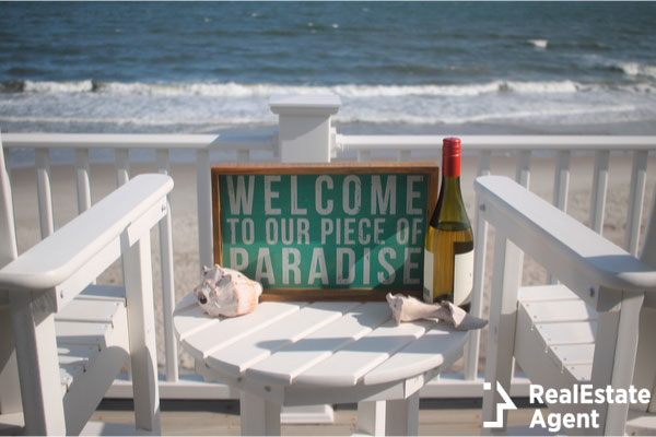 wlecome to our paradise on beach table